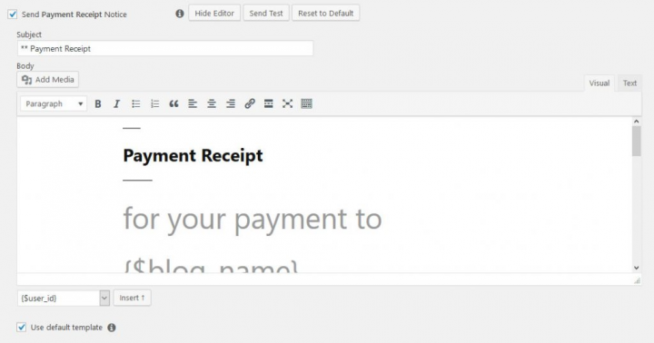 payment receipt